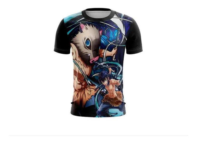 Camiseta Remera Sublimada Inosuke (kimetsu No Yaiba) Tallas Extra
