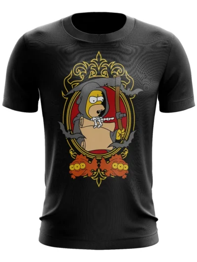 Camiseta Remera Sublimada Infantil Homero Casita Del Horror