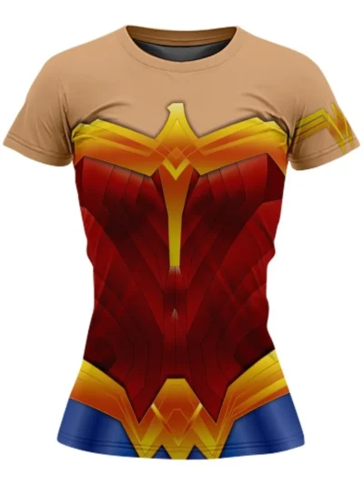 Camiseta Remera Sublimada Mujer Maravilla Corte Dama