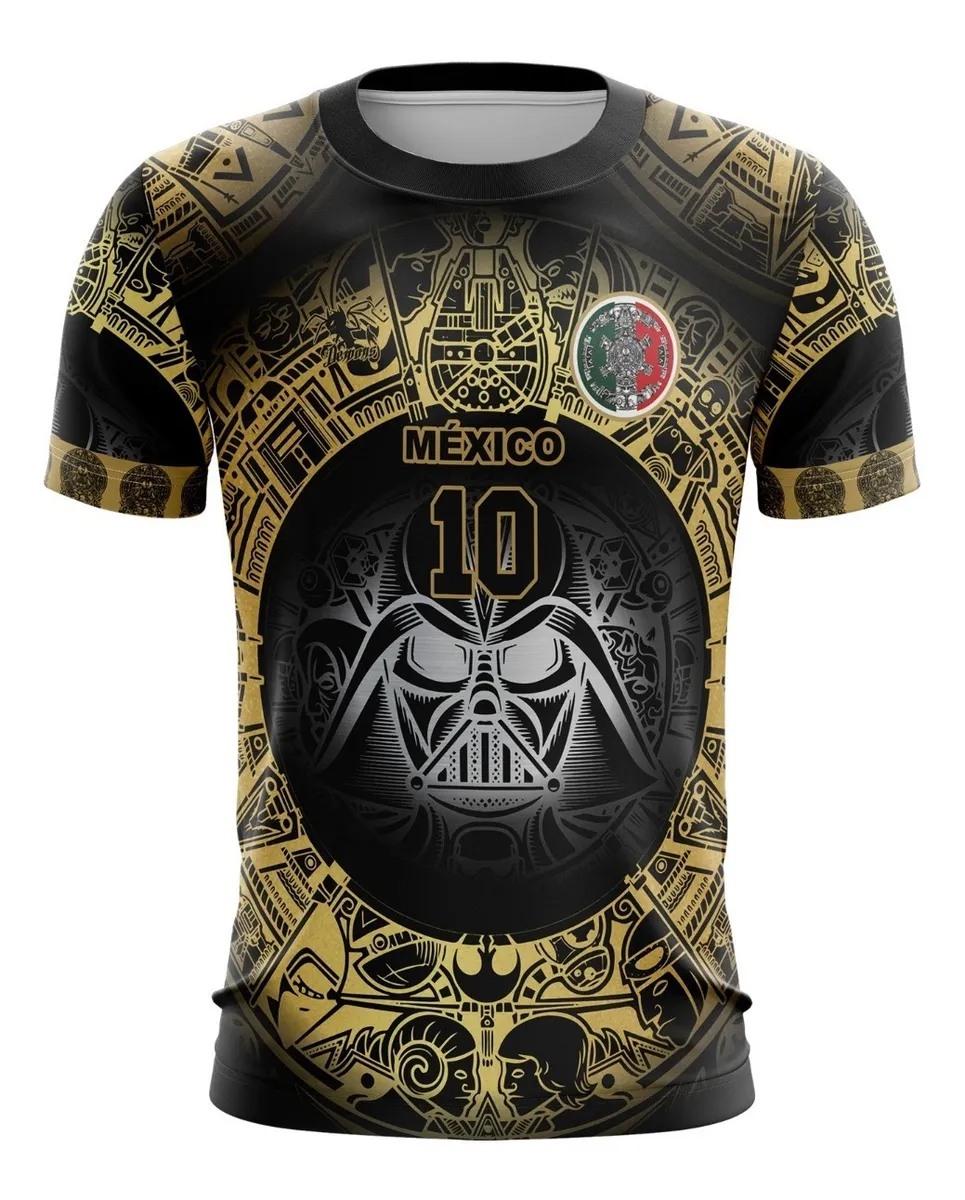 Camiseta Remera Sublimada Seleccion Vader Negra Tallas Extra