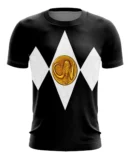 Camiseta Remera Sublimada Power Ranger Negro Infantil