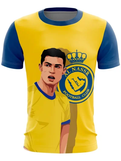 Camiseta Remera Sublimada Infantil Cristiano Ronaldo Cr7 Al Nassr