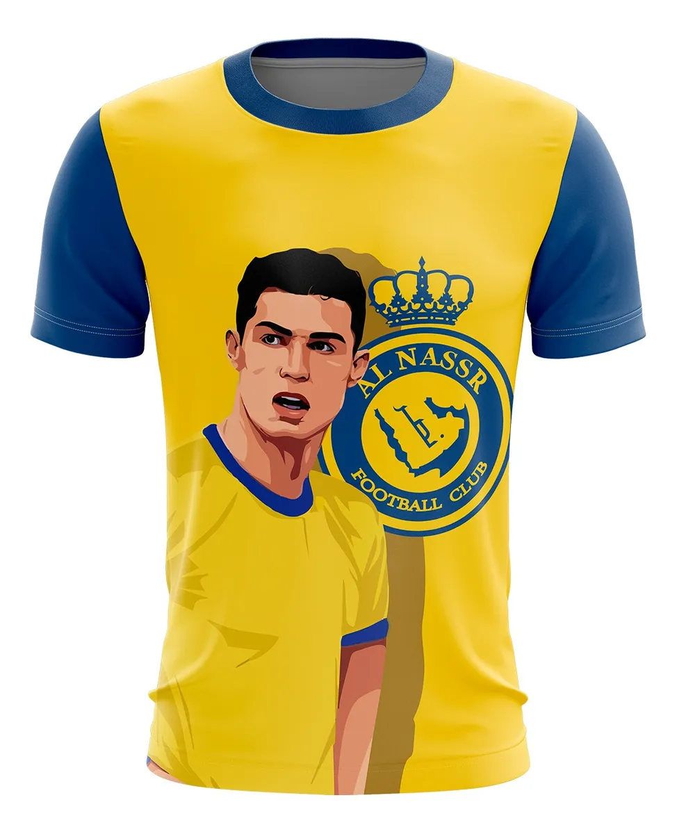 Camiseta Remera Sublimada Infantil Cristiano Ronaldo Cr7 Al Nassr