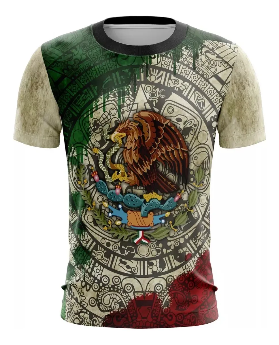 Camiseta Remera Sublimada Calendario Águila México