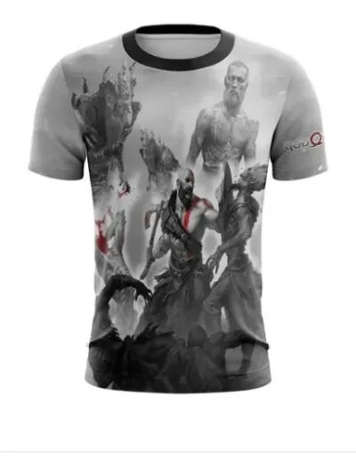 Camiseta Remera Sublimada God Of War Tallas Extra