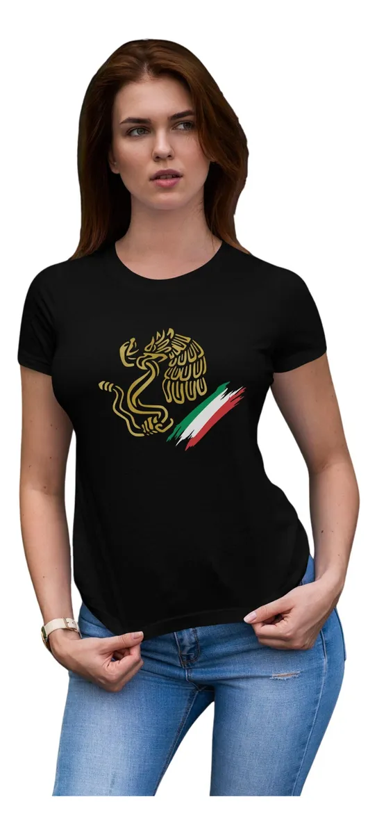 Camiseta Remera Sublimada Blusa Mexicana / Mexico / Mujer Moda Casual / Moda Mujer #2