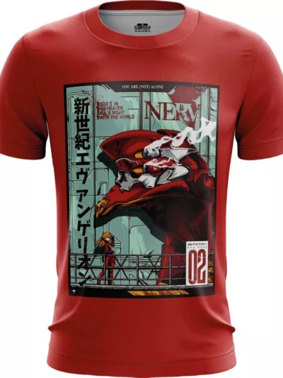 Camiseta Remera Sublimada Infantil Anime Evangelion Eva 02
