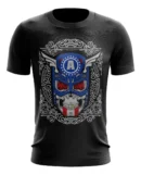 Camiseta Remera Sublimada Tallas Extra Capitan America Skull