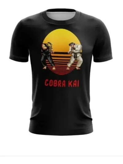 Camiseta Remera Sublimada Cobra Kai Ryu Tallas Extra