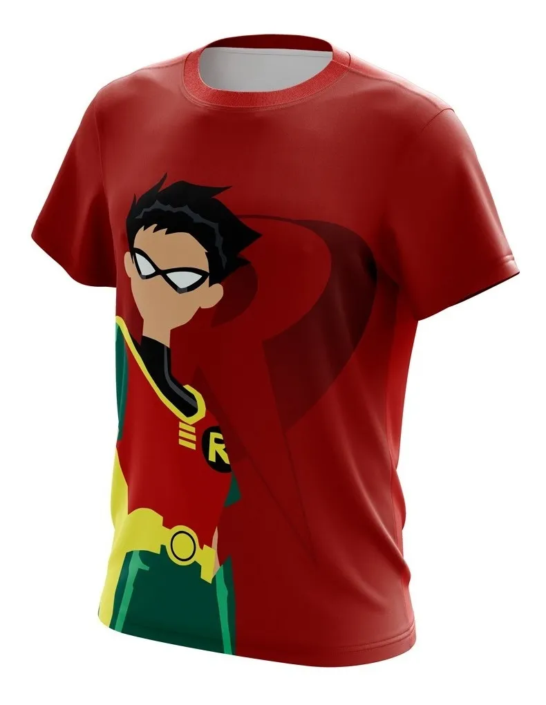 Camiseta Remera Sublimada Talla Extra Robin Jovenes Titanes