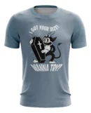 Camiseta Remera Sublimada Talla Extra Diablo Retro Azul