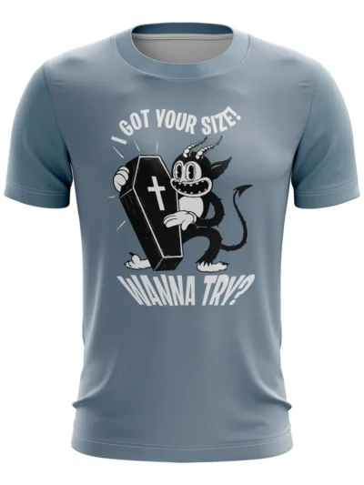 Camiseta Remera Sublimada Talla Extra Diablo Retro Azul