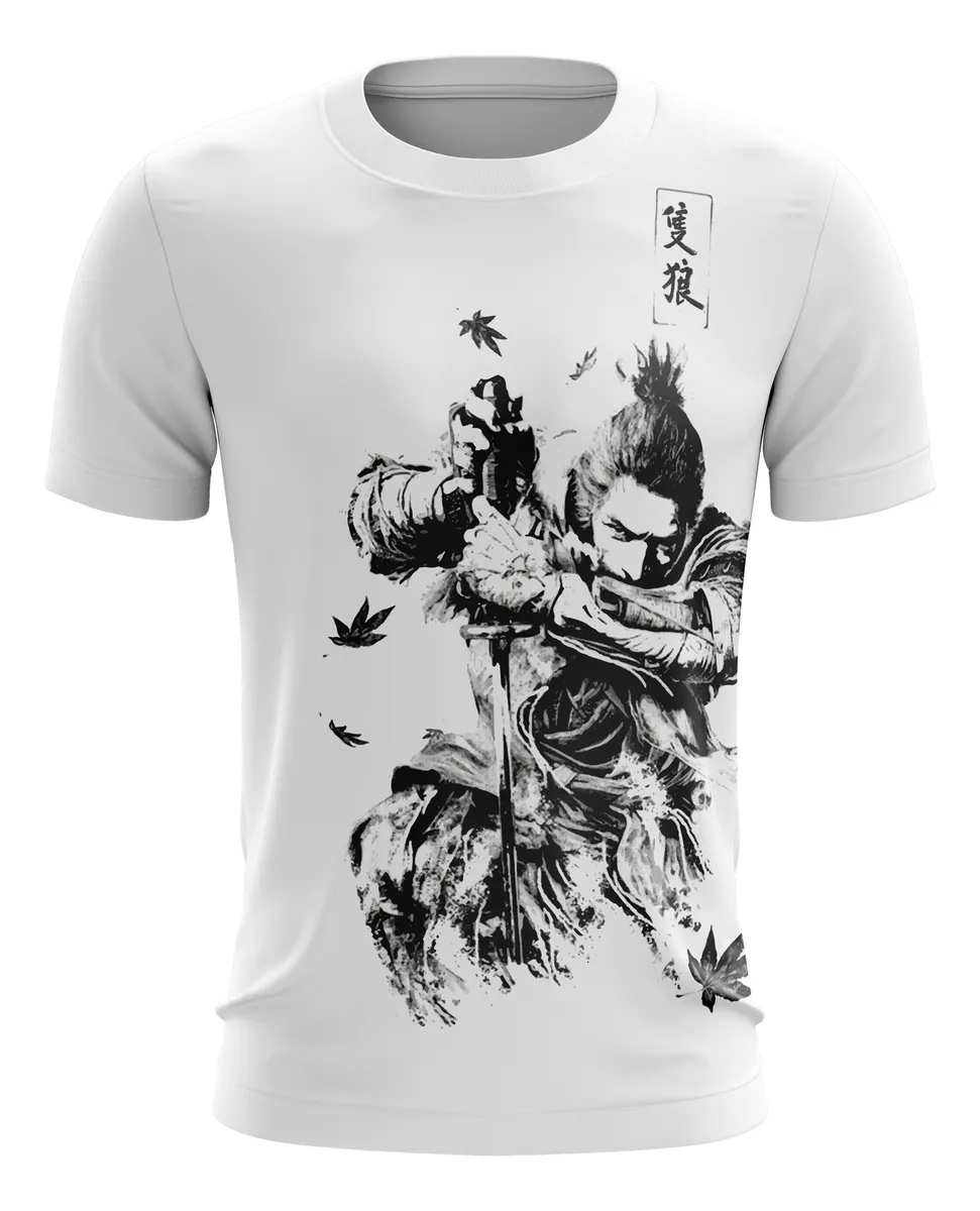 Camiseta Remera Sublimada Sekiro Blanco Infantil