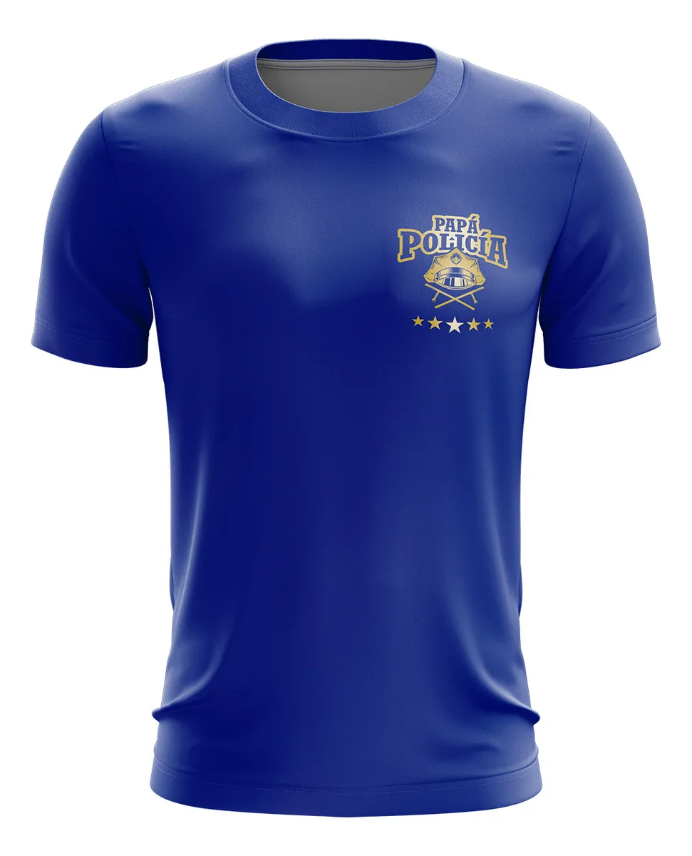 Camiseta Remera Sublimada Infantil Papá Policía