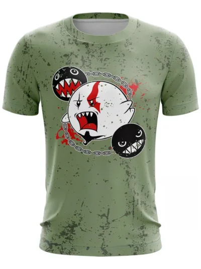Camiseta Remera Sublimada Talla Extra Boo Kratos