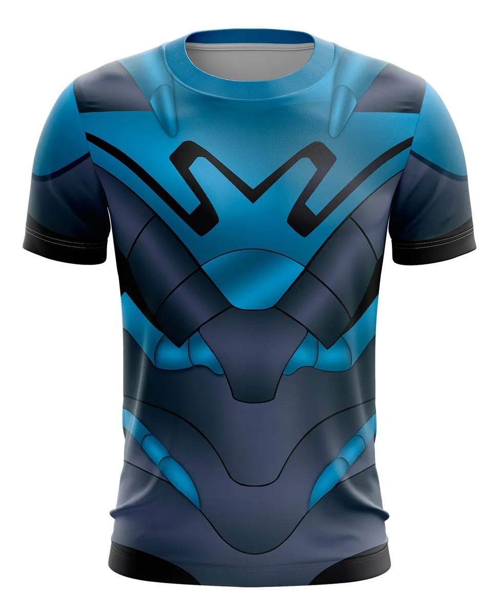 Camiseta Remera Sublimada Talla Extra Blue Beetle Traje