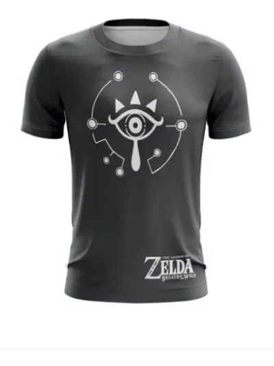 Camiseta Remera Sublimada Zelda Sheikah Tallas Extra