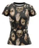 Camiseta Remera Sublimada / Blusa Mujer Terror Halloween Vintage Full Print