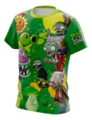 Camiseta Remera Sublimada Infantil Plantas Vs Zombie D2