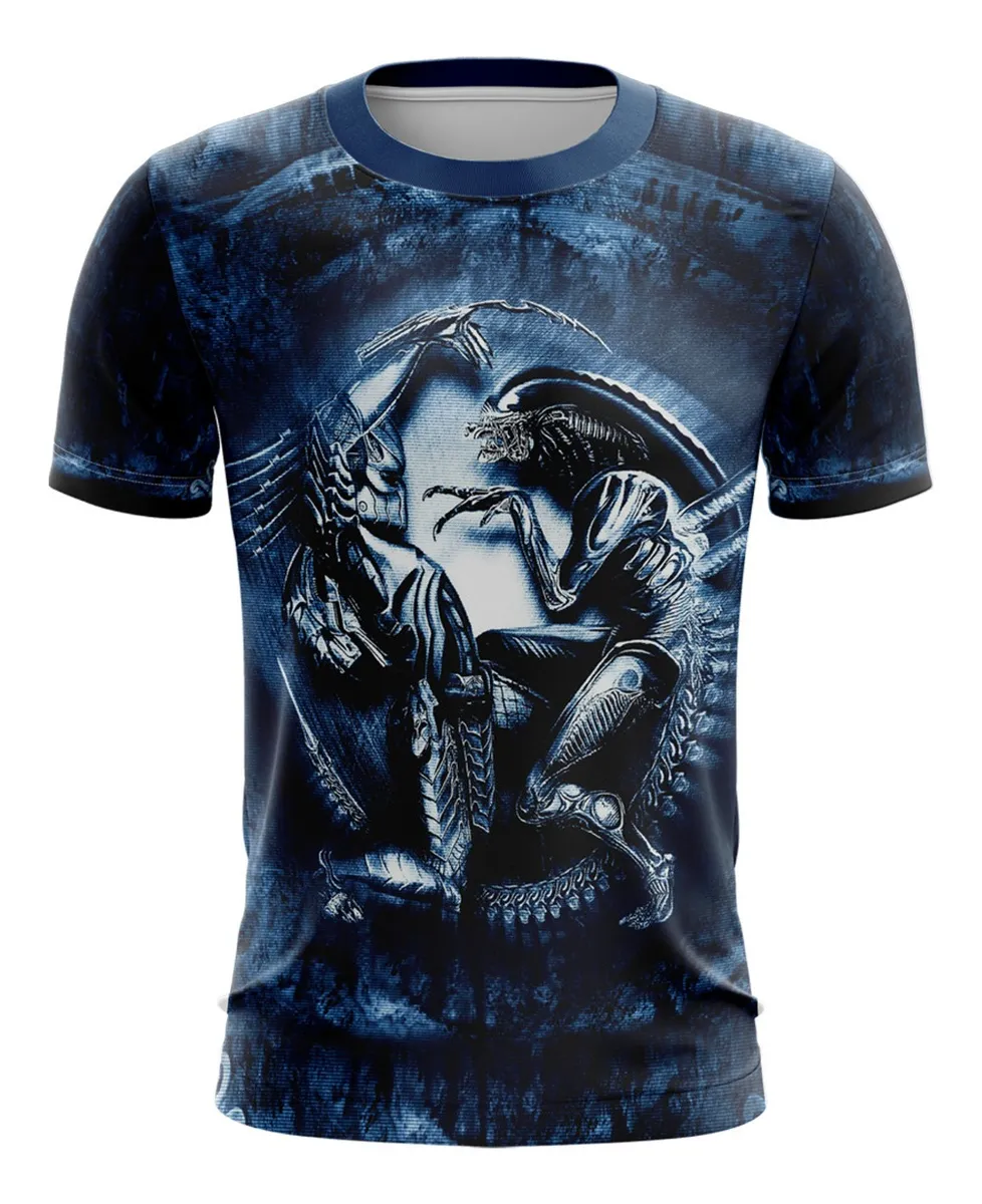 Camiseta Remera Sublimada Infantil Alien Vs Predator