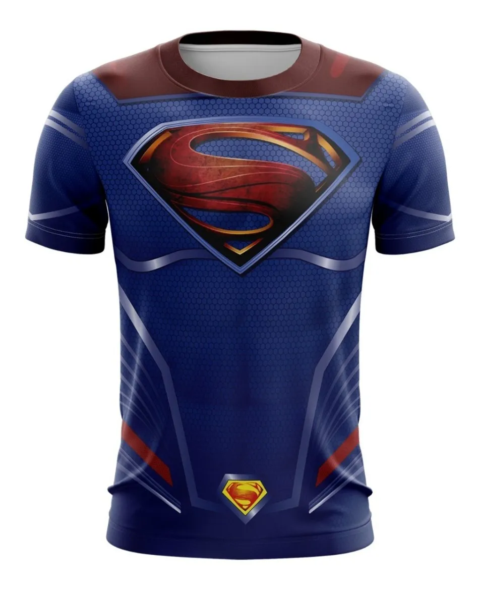 Camiseta Remera Sublimada Superman Azul