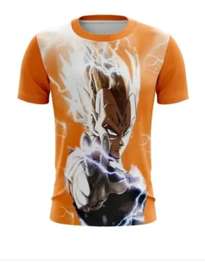 Camiseta Remera Sublimada Vegeta Saga Majin Boo Tallas Extra