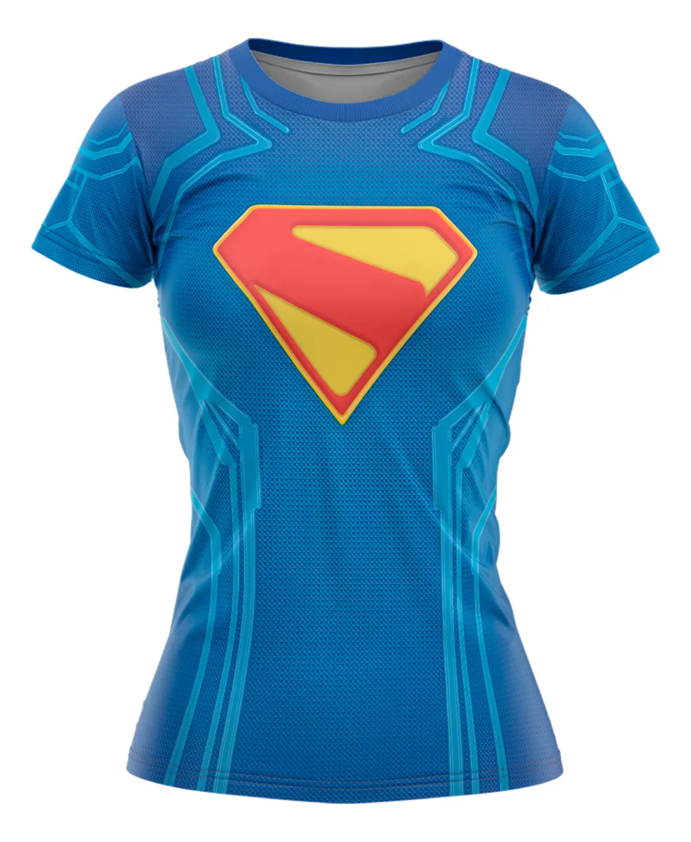Camiseta Remera Sublimada Superman 2025 Corte Dama Talla Extra