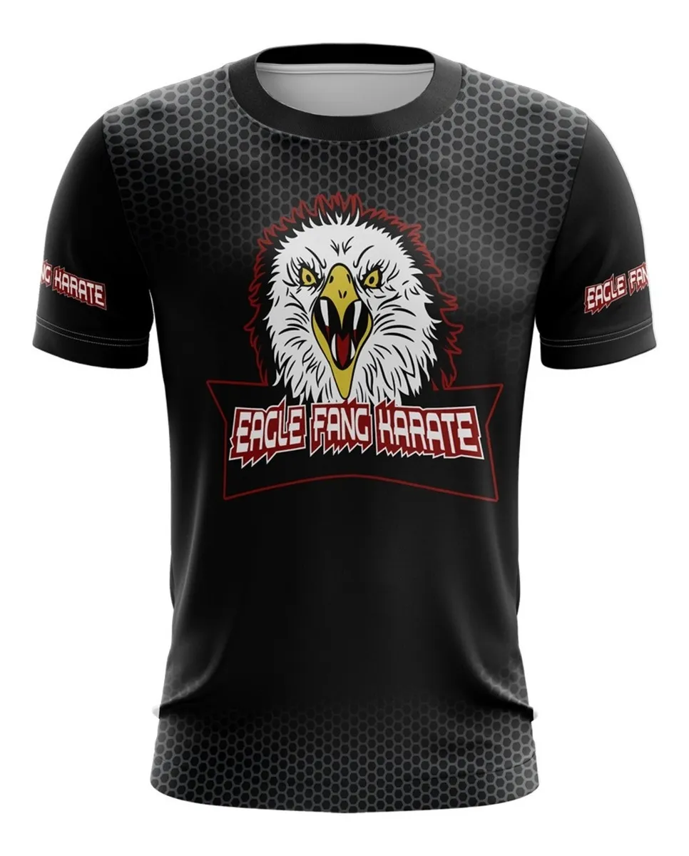 Camiseta Remera Sublimada Talla Extra Eagle Fang Negro