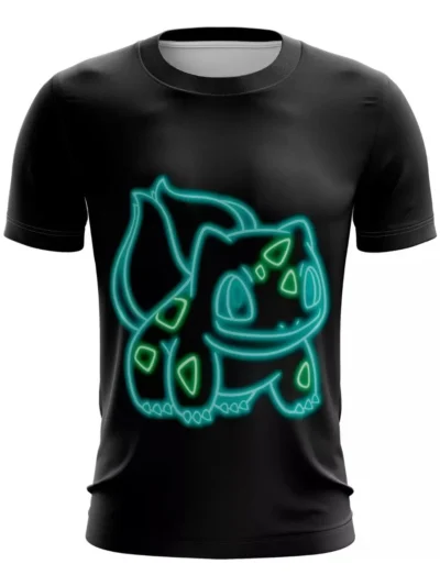 Camiseta Remera Sublimada Talla Extra Vulbasaur Néon