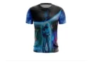 Camiseta Remera Sublimada Espacial Azul Tallas Extra