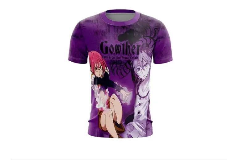 Camiseta Remera Sublimada Gowther (nanatsu No Taizai) Infantil