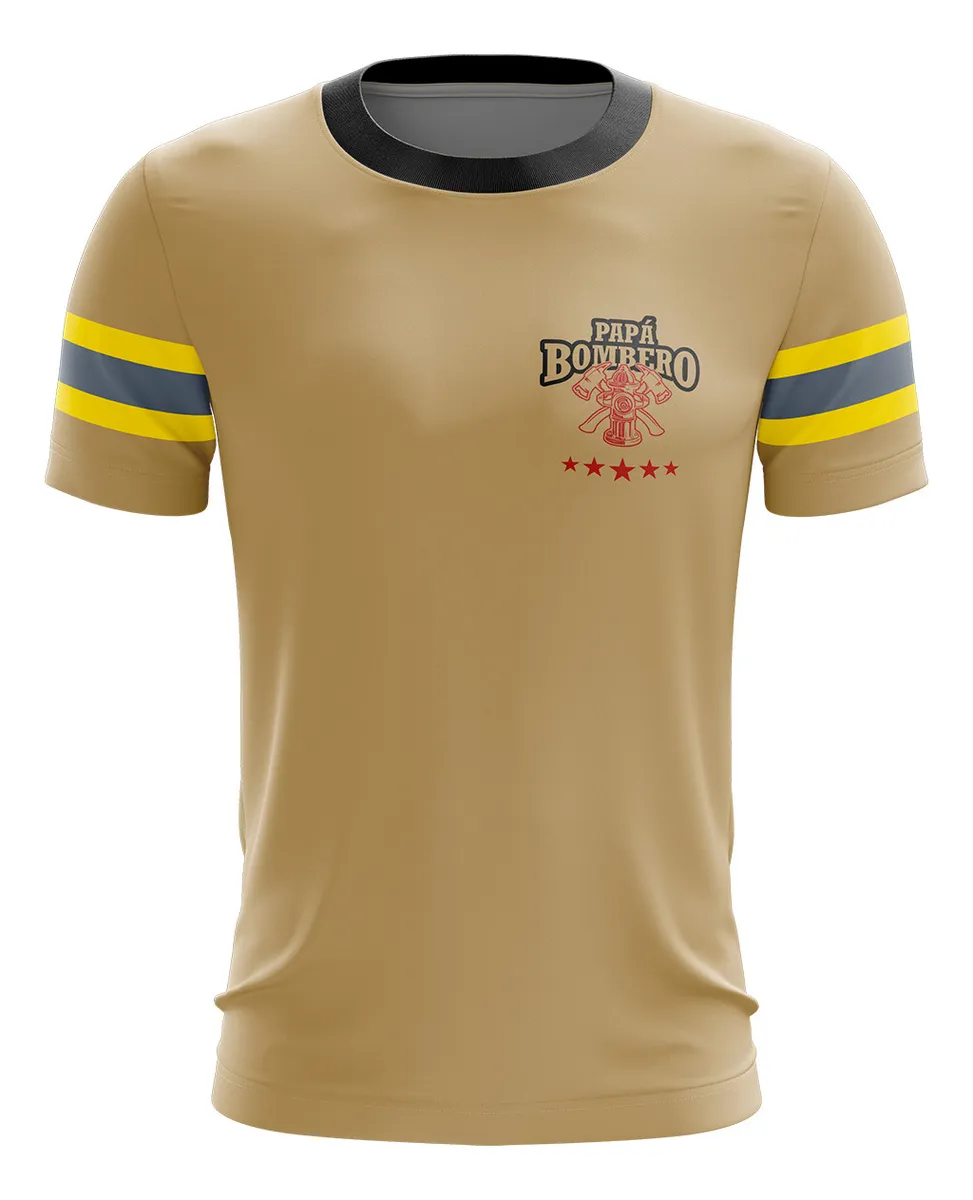 Camiseta Remera Sublimada Talla Extra Papá Bombero
