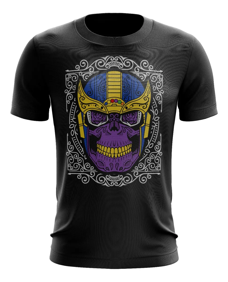 Camiseta Remera Sublimada Tallas Extra Thanos Skull