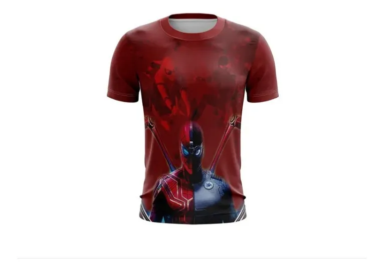 Camiseta Remera Sublimada Spider Mancha Infantil