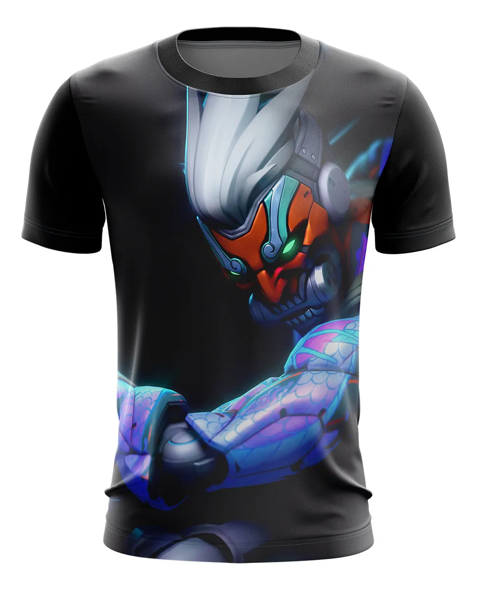 Camiseta Remera Sublimada Talla Extra Overwatch Genji D2