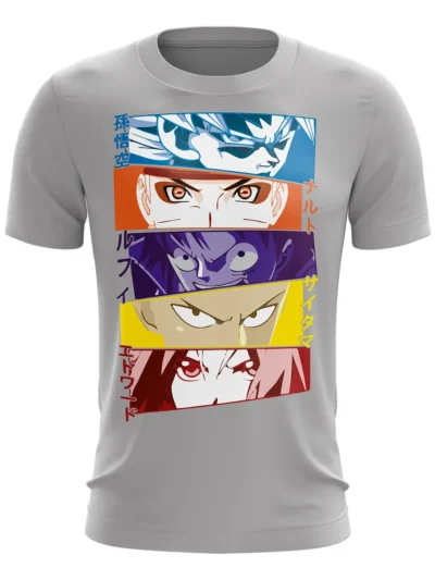 Camiseta Remera Sublimada Talla Extra Anime Protagonistas