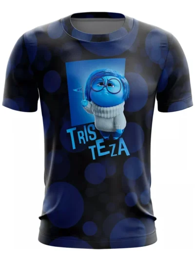 Camiseta Remera Sublimada Infantil Intensamente Tristeza