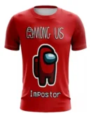 Camiseta Remera Sublimada Among Us Rojo Impostor Infantil