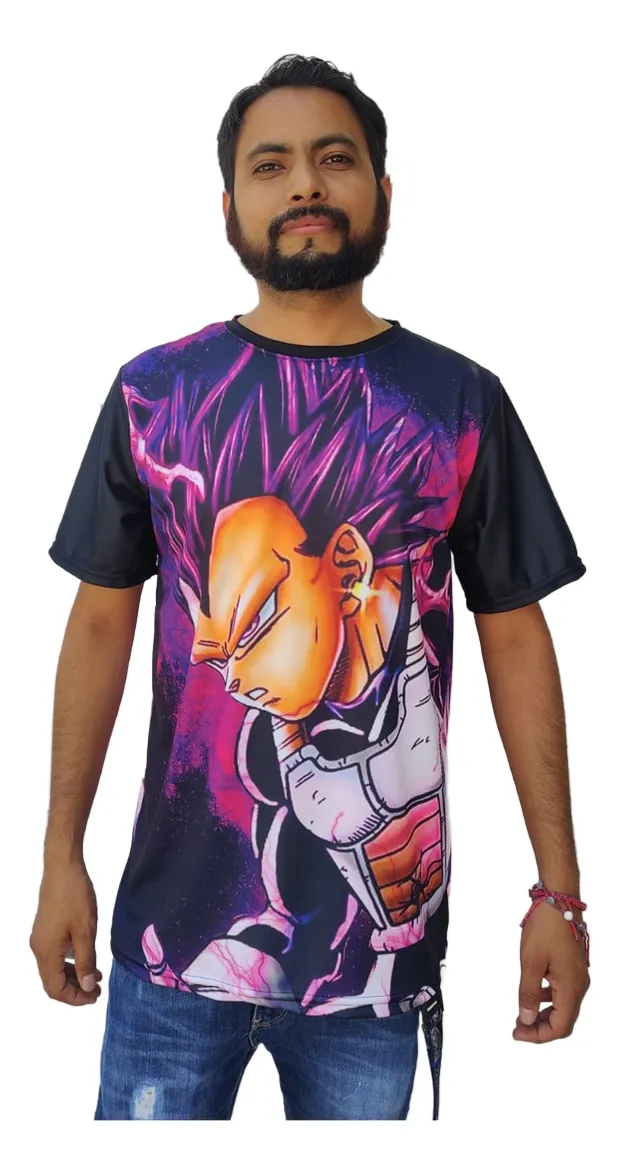 Camiseta Remera Sublimada Talla Extra Vegeta Mega