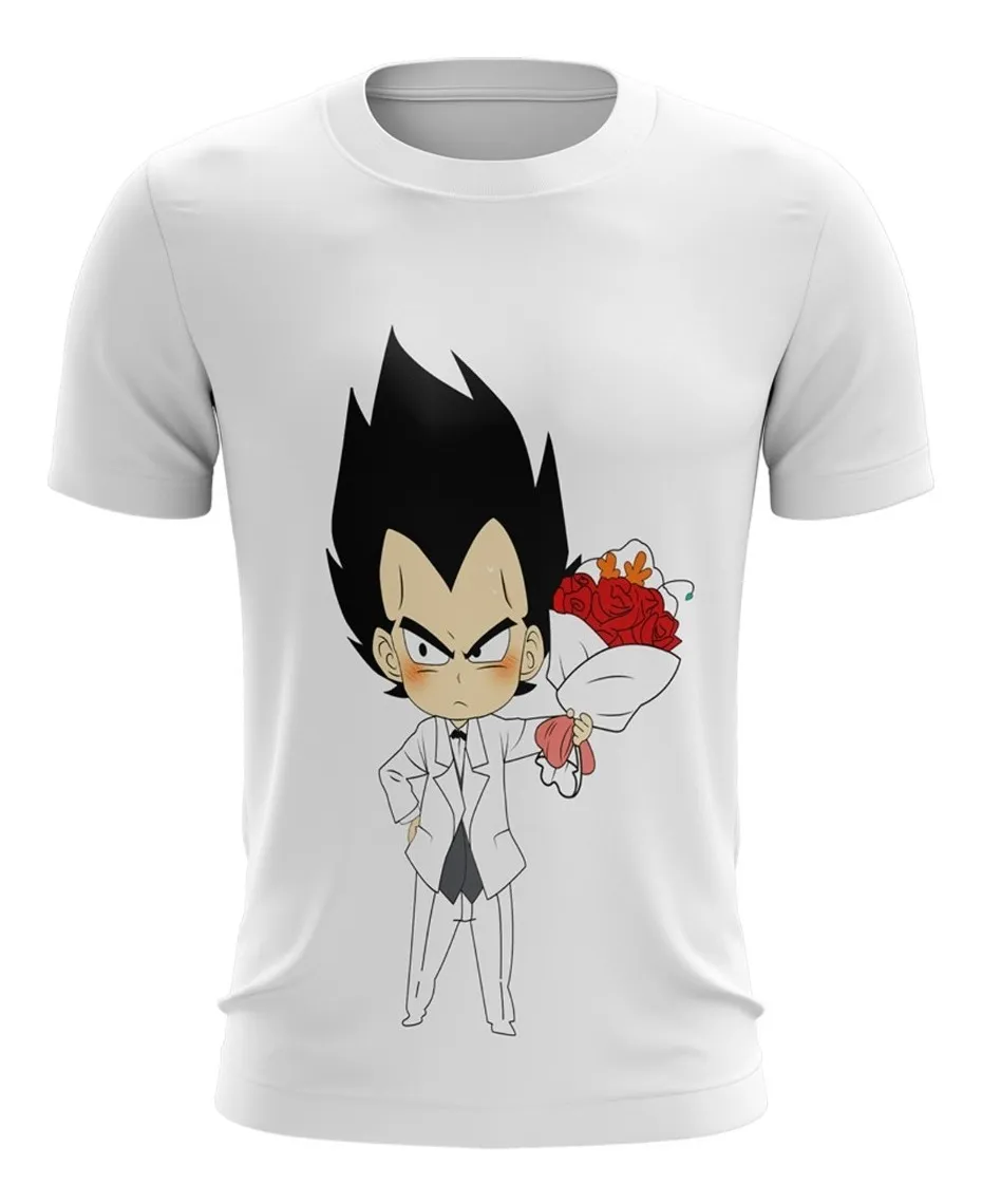 Camiseta Remera Sublimada Vegeta Romantico