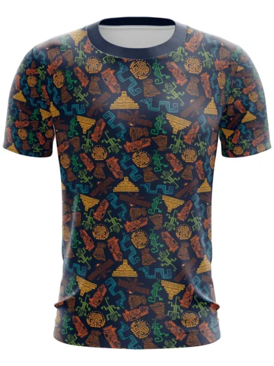 Camiseta Remera Sublimada Talla Extra México Azteca