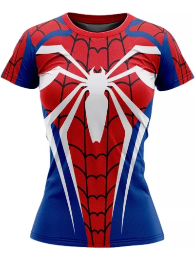 Camiseta Remera Sublimada Spiderman Ps4 Juego Dama Talla Extra