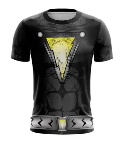 Camiseta Remera Sublimada Black Adam Infantil