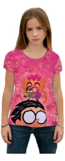 Camiseta Remera Sublimada Niños Teen Titans Caricatura Full Print