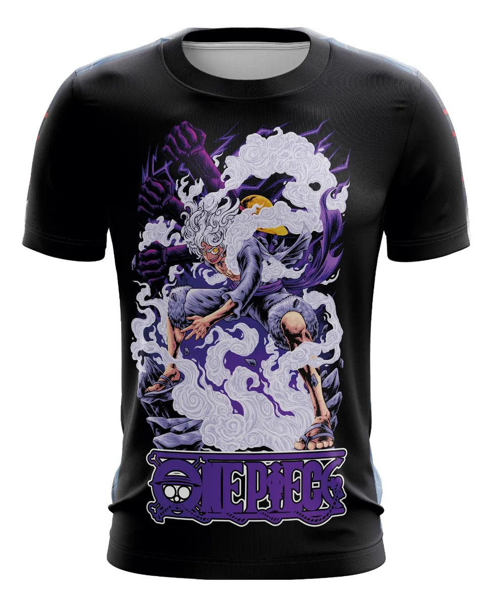 Camiseta Remera Sublimada Tallas Extra Luffy Gear 5 D2