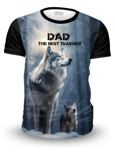 Camiseta Remera Sublimada - Dia Del Padre Lobos /regalo Papá Moda Dad