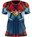 Camiseta Remera Sublimada Capitana Marvel D2 Corte Dama