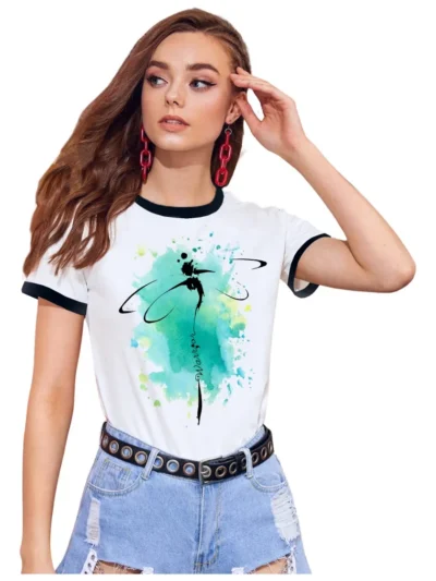 Camiseta Remera Sublimada Blusa Libelula Para Mujer, Ropa Divertida Casual