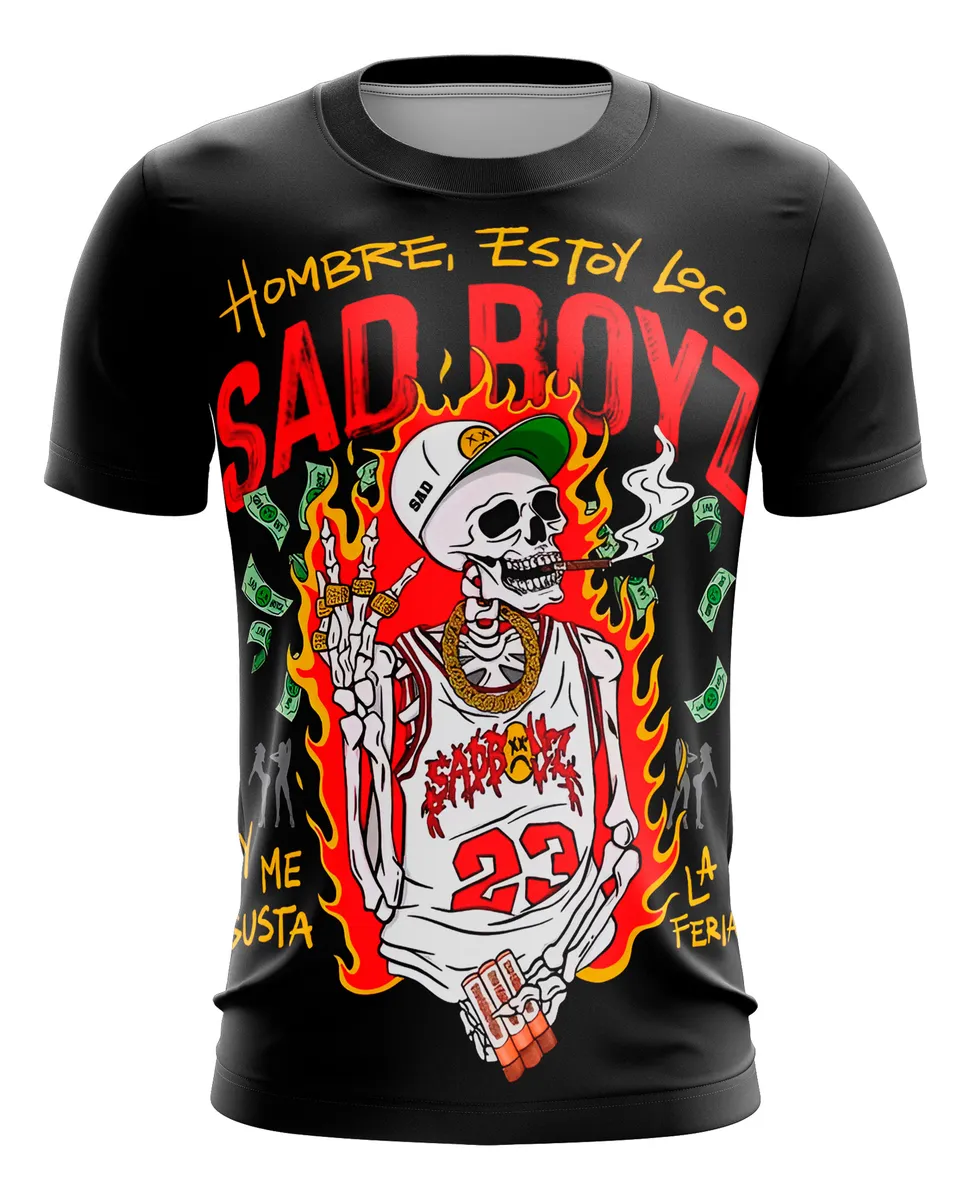 Camiseta Remera Sublimada Talla Extra Sad Boyz