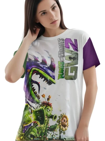 Camiseta Remera Sublimada Plantas Vs Zombies Gw2 Dama